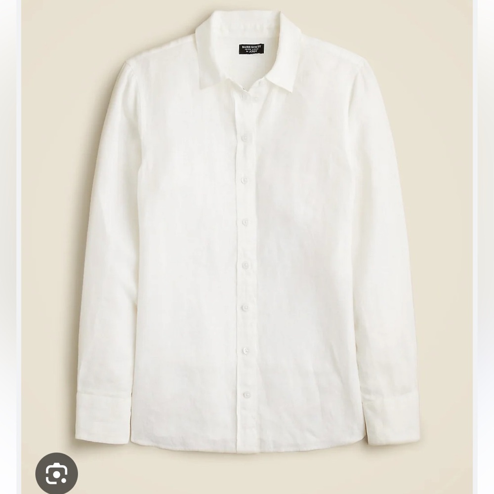 J.CREW Wren slim fit Baird McNutt Irish Linen Button Down Shirt Sz.6 NWT